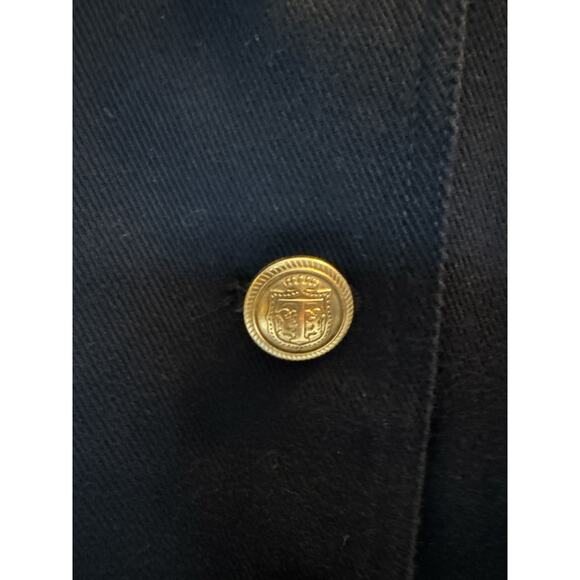 Talbots Navy Military Jacket Gold Buttons Size 14 - Picture 10 of 14